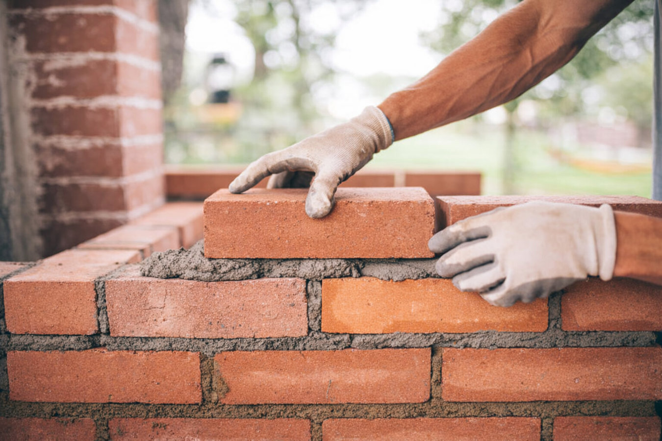 Brick wall installation in Dublin, CA