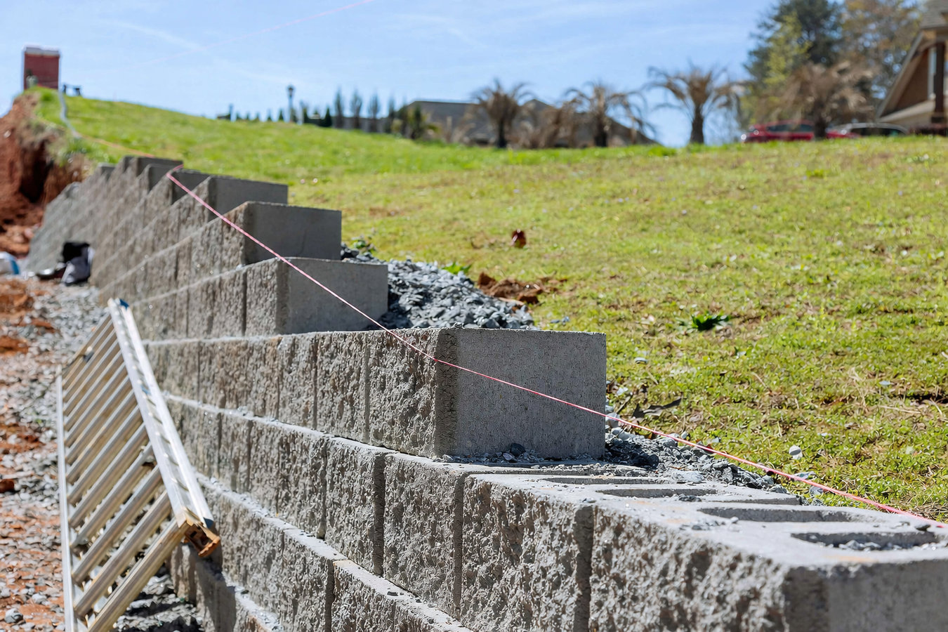 Retaining wall construction in Dublin, CA